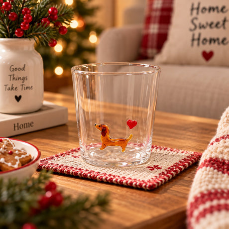 WD LifeStyle Borosilicate Glass Glass 250 ml Dachshund Design
