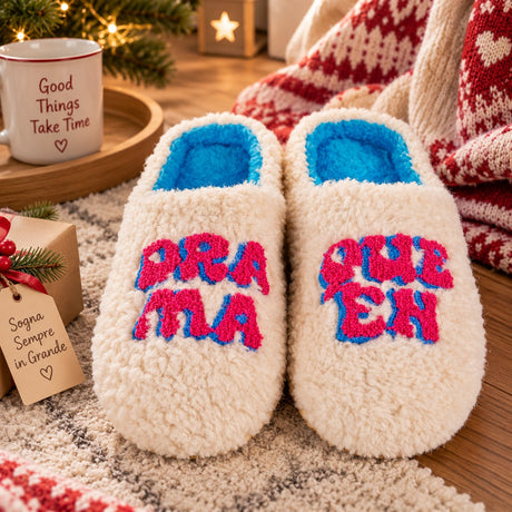 WD LifeStyle Drama Queen Slippers Size L/XL – Christmas Gift Idea