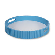 WD LifeStyle Vassoio Azzurro in MDF Ø30 cm – Vassoio Decorativo per Casa e Tavola