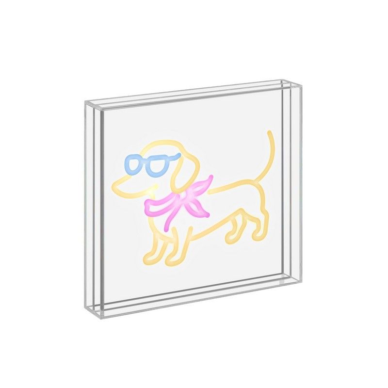 WD LifeStyle Insegna Neon Bassotto 23x23 cm in Plexiglass – Lampada Decorativa LED