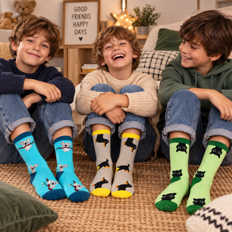 WD LifeStyle 3 Pair Animal Pattern Socks One Size – Christmas Gift Idea
