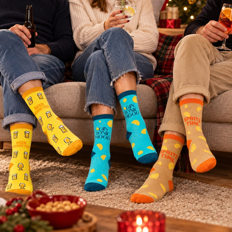 WD LifeStyle Drinks Theme Socks One Size – Original Christmas Gift Idea