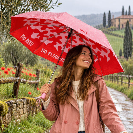 WD LifeStyle Automatic Umbrella No Rain No Flowers – Patterned Umbrella