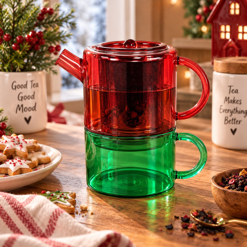 WD LifeStyle Tea for One 400 Ml Rosso e Verde – Idea Regalo Natale