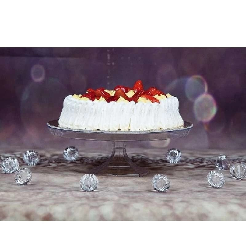 Transparent plastic cake stand D 25 cm