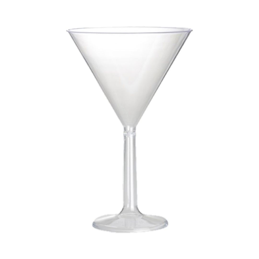 Transparent Plastic Martini Glass D 16 cm H 25 cm