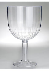 Transparent Plastic Water Cup Long Stem 16x27 cm