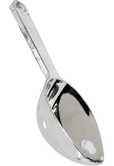 Metallic Plastic Shovel 16.7cm Silver