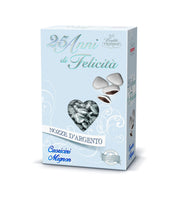 Crispo Sugared Almonds 500 gr Silver Hearts Mignon