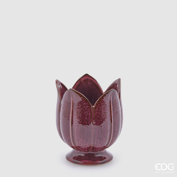 Tulip Vase H 16 Cm D 14 Cm Purple 