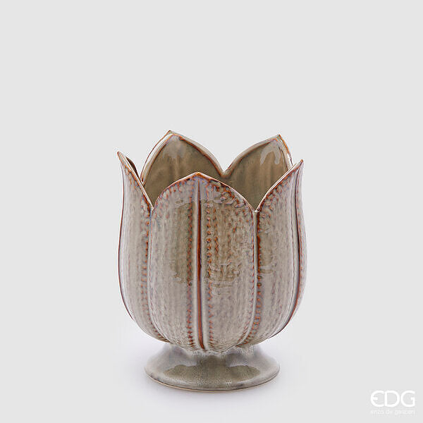 Tulip Vase H 19 Cm D 16 Cm Sage 