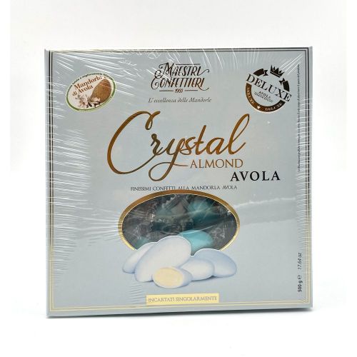 Maxtris Crystal Almond Avola Sugared Almonds Light Blue 500g