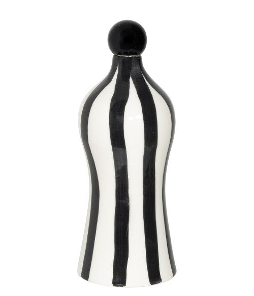 Zafferano Stripes Bottle Lido D 110 Mm H 264 Mm Black