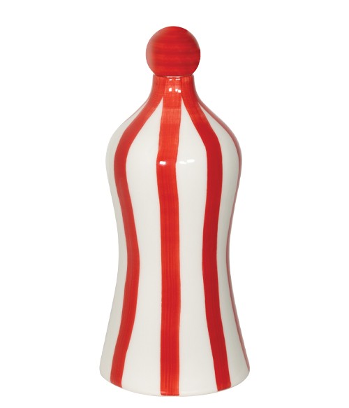 Zafferano Stripes Lido Bottle D 110 Mm H 264 Mm Red