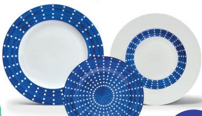 Zafferano Set 3 Pcs Tris Blue Pearl Plates