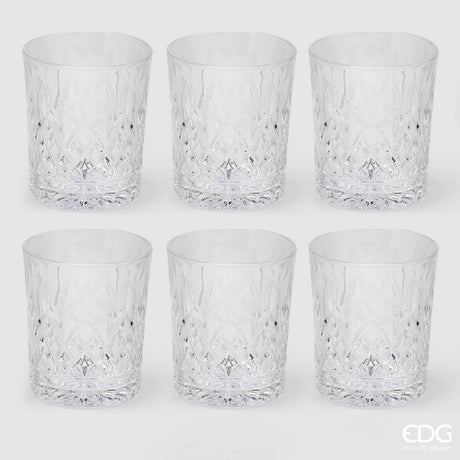 Rombi glass H 10 cm D 8 cm 6 pcs