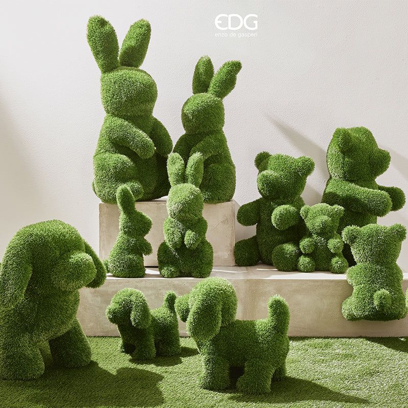 Rabbit Grass Decoration H 70 Cm L 35 Cm L 27 Cm Green Green 