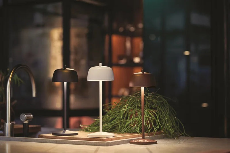 Zafferano Circe Table Lamp D 110 Mm H 300 Mm Corten